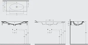 Тумба-умывальник напольная ISVEA SistemaX 100 тик 22SFS003100I+10SX51101SV, 3