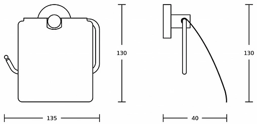 Держатель туалетной бумаги Gross Aqua Delta хром GA18033