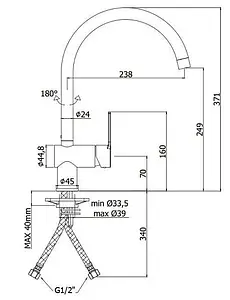 Смеситель для кухни Paffoni Ringo хром RIN180CR Смеситель для кухни Paffoni Ringo хром RIN180CR, 2