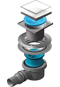 Трап горизонтальный Set Pestan Confluo Standart White Glass 1 150x150мм 13000093 Трап горизонтальный Set Pestan Confluo Standart White Glass 1 150x150мм 13000093, 2