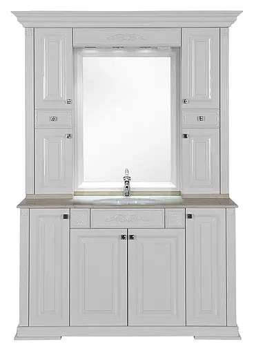 Шкаф-зеркало Aquanet Кастильо 140 белый 183174