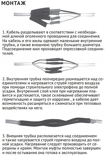 Муфта термоусадочная UniPump 4x1,5...2,5мм² 84564