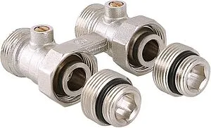 Узел нижнего подключения радиатора прямой ¾"ек x ¾"ек (½"н) Valtec VT.345K.N.E04 Узел нижнего подключения радиатора прямой ¾"ек x ¾"ек (½"н) Valtec VT.345K.N.E04, 1