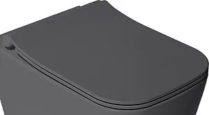 Крышка-сиденье для унитаза с микролифтом ISVEA Z80 антрацит 40Z80522I-S Крышка-сиденье для унитаза с микролифтом ISVEA Z80 антрацит 40Z80522I-S, 2