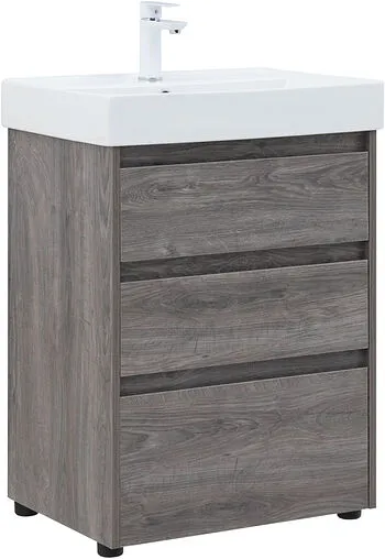 Тумба под умывальник напольная Aquanet Nova Lite 60 дуб рошелье 00302470