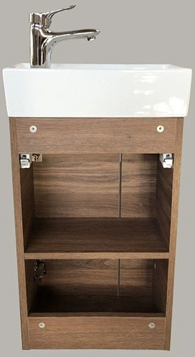 Тумба-умывальник подвесная Comforty Асти 40 дуб тёмно-коричневый 00-00000834CF