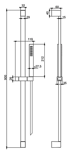 Душевая стойка Fima Carlo Frattini Sliding Rail хром F2443CR