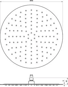 Лейка верхнего душа Ravak Chrome хром X07P667, 2