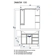 Тумба-умывальник напольная Aquaton Эмили 100 белый 1A0320K0EM010