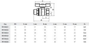 Кран шаровый ⅜"в x ⅜"н Giacomini R914X022 Кран шаровый ⅜"в x ⅜"н Giacomini R914X022, 2