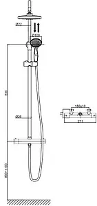 Душевая система с термостатом для душа D&K Bayern.Potsdam хром DA2123701B10 Душевая система с термостатом для душа D&K Bayern.Potsdam хром DA2123701B10, 2