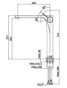 Смеситель для раковины Paffoni Rock полированная сталь RO081ST, 2