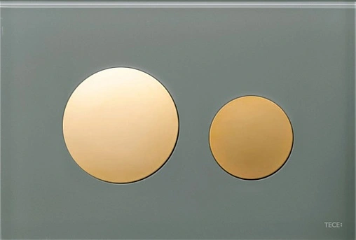 Клавиша смыва для унитаза TECEloop Modular кнопки/золото, стекло на выбор