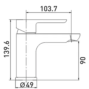 Смеситель для раковины Gross Aqua Loft хром 6241298C, 2
