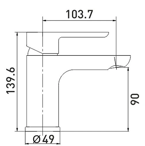Смеситель для раковины Gross Aqua Loft хром 6241298C