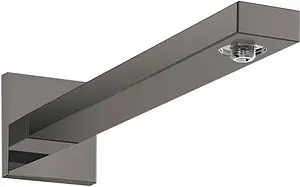 Держатель верхнего душа на стену Hansgrohe Square 390 шлифованный чёрный хром 27694340, 1