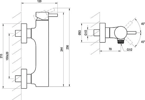 Смеситель для душа Ravak Espirit хром X070200 Смеситель для душа Ravak Espirit хром X070200