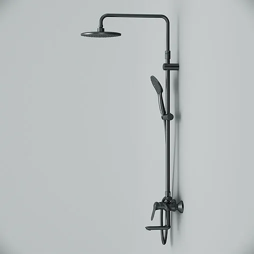Душевая система со смесителем для ванны Am.Pm Sunny чёрный матовый F0785C922 Душевая система со смесителем для ванны Am.Pm Sunny чёрный матовый F0785C922