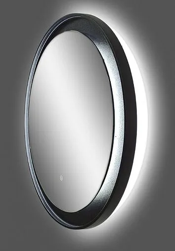 Зеркало с подсветкой Continent Planet black Led 70 с бесконтактным сенсором чёрный ЗЛП1188
