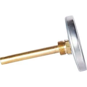 Термометр биметаллический Rommer 80мм 120°С гильза 100мм ½&quot; RIM-0001-801015, 4