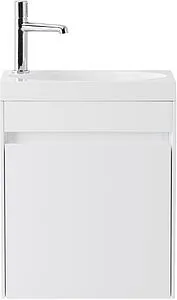Тумба-умывальник подвесная BelBagno PIETRA MINI 46 R Bianco Lucido PIETRA MINI-460-1A-SO-BL-R+BB-460-PM-LVB Тумба-умывальник подвесная BelBagno PIETRA MINI 46 R Bianco Lucido PIETRA MINI-460-1A-SO-BL-R+BB-460-PM-LVB, 1