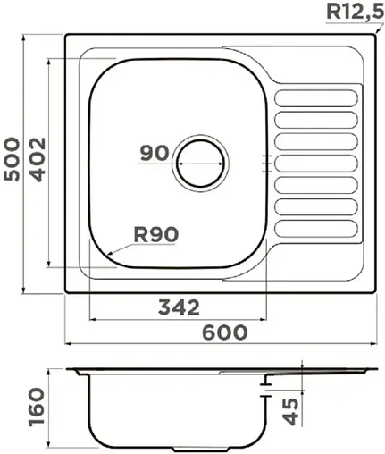 Мойка кухонная Omoikiri Kashiogawa 60-IN нержавеющая сталь 4993274