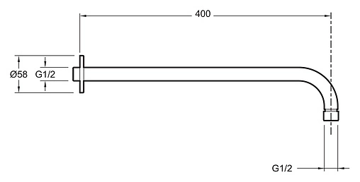 Держатель верхнего душа на стену Jacob Delafon Eo хром E10039-CP
