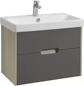 Тумба-умывальник подвесная Aquaton Оливия 70 грей/дуб ойстер 1A2543K0OLUG0, 1