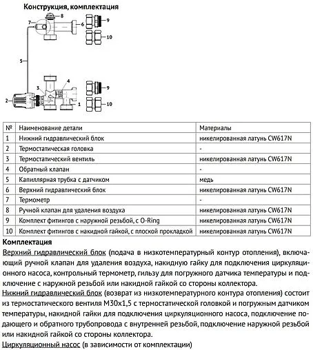 Узел насосно-смесительный с насосом ECP 25/60 130 Uni-fitt Solomix Mini 474E1102