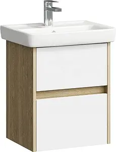 Тумба-умывальник подвесная Aqwella City 43 белый/дуб балтийский CI0105DB+195032 Тумба-умывальник подвесная Aqwella City 43 белый/дуб балтийский CI0105DB+195032, 1