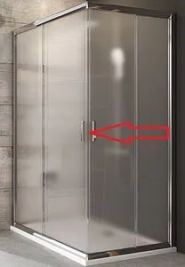 Душевая дверь 1200мм прозрачное, матовое стекло Ravak Blix BLRV2K-120 1XVG0C00ZG, 1