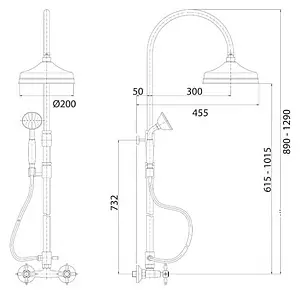 Душевая система со смесителем для душа Cezares Nostalgia хром NOSTALGIA-CD-01 Душевая система со смесителем для душа Cezares Nostalgia хром NOSTALGIA-CD-01, 2