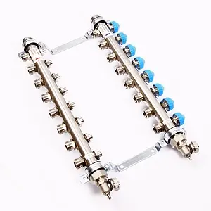 Группа коллекторная без расходомеров 8 отводов 1"н/н x ¾"ек Uni-fitt 456W4308 Группа коллекторная без расходомеров 8 отводов 1"н/н x ¾"ек Uni-fitt 456W4308, 2