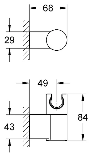 Держатель ручного душа Grohe Rainshower хром 27055000