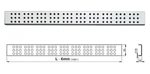 Решетка для лотка 644мм AlcaPlast Cube-650M Решетка для лотка 644мм AlcaPlast Cube-650M, 2