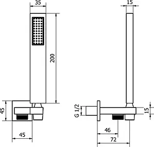 Душевой набор Cezares Stella хром STELLA-KD-01-Cr, 2