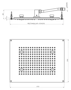 Лейка верхнего душа Bossini DREAM - Rectangular Light хром H37450.030 Лейка верхнего душа Bossini DREAM - Rectangular Light хром H37450.030, 2