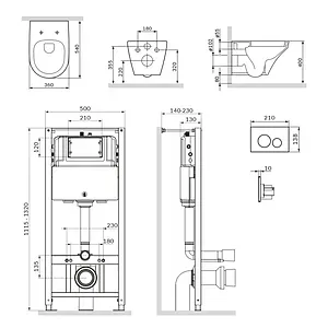 Комплект 6 в 1 Am.Pm Inspire FlashClean IS49051.501700 с кнопкой хром глянцевый, 2