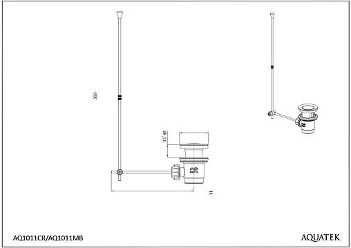 Смеситель для раковины Aquatek Вега хром AQ1011CR