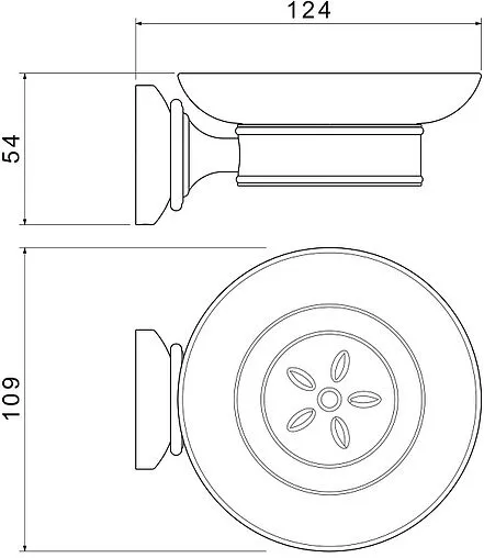 Мыльница Aquatek Классик хром AQ4503CR Мыльница Aquatek Классик хром AQ4503CR