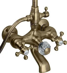 Душевая система со смесителем для ванны Timo Nelson бронза/белый SX-1190 antique Душевая система со смесителем для ванны Timo Nelson бронза/белый SX-1190 antique, 5