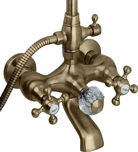 Душевая система со смесителем для ванны Timo Nelson бронза/белый SX-1190 antique