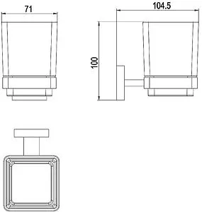 Стакан Timo Selene золото матовое 17033/17 Стакан Timo Selene золото матовое 17033/17, 2