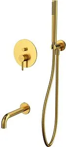 Смеситель для ванны скрытого монтажа WHITECROSS Y brushed gold золото брашированное YSET06GLB Смеситель для ванны скрытого монтажа WHITECROSS Y brushed gold золото брашированное YSET06GLB, 1