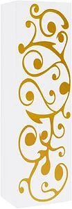 Шкаф-пенал подвесной Clarberg Elegance П4м/GL белый с золотым узором EL0504GL Шкаф-пенал подвесной Clarberg Elegance П4м/GL белый с золотым узором EL0504GL, 1