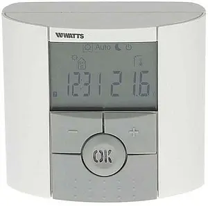 Проводной комнатный терморегулятор НО/НЗ 230В WATTS BT-DP белый 10025807, 1