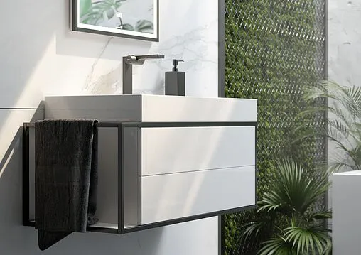 Тумба под умывальник подвесная Clarberg Logic T8/R белый LOG0108R Тумба под умывальник подвесная Clarberg Logic T8/R белый LOG0108R