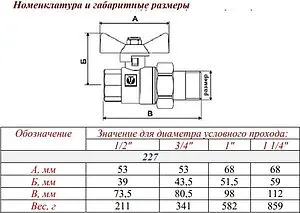 Кран шаровый с американкой ½"в x ½"н Valtec Base VT.227.NW.04 Кран шаровый с американкой ½"в x ½"н Valtec Base VT.227.NW.04, 2