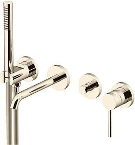 Смеситель для ванны скрытого монтажа Gattoni Circle Two никель 9105/91NS Смеситель для ванны скрытого монтажа Gattoni Circle Two никель 9105/91NS, 1