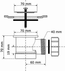 Сифон бутылочный для мойки Mc Alpine MRBT70-40 Сифон бутылочный для мойки Mc Alpine MRBT70-40, 2